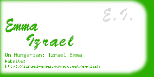 emma izrael business card